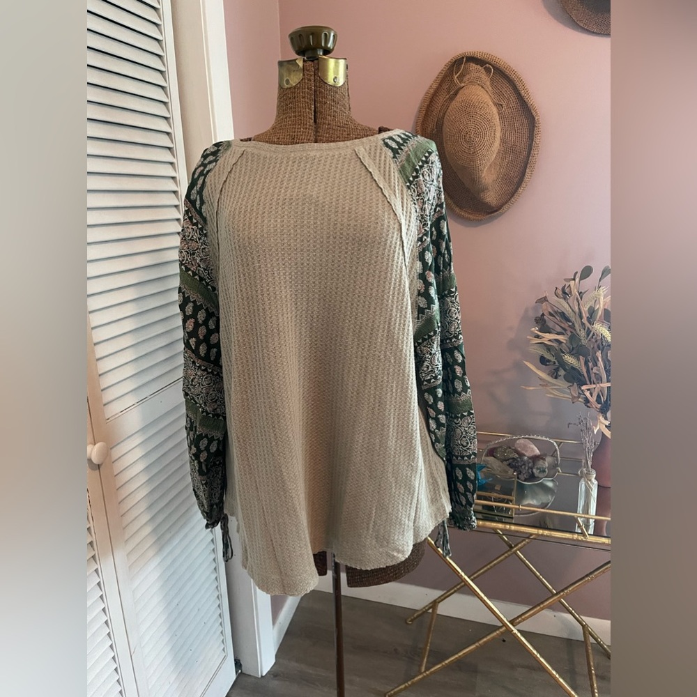 Waffle knit shirt